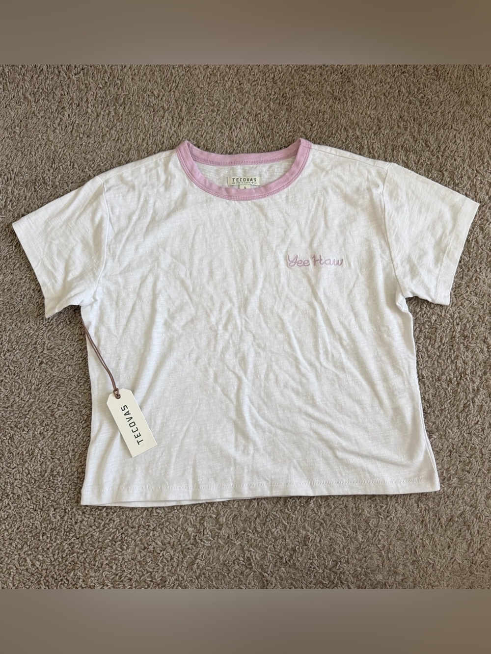 Tecovas Yea Haw Vintage Ringer Tee T Shirt